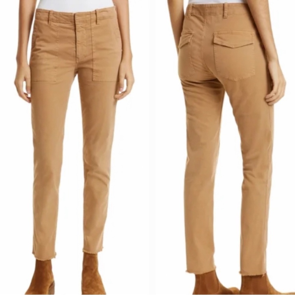 Nili Lotan Jenna Cropped Raw Edge Pants size 12
